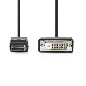 Cablu DisplayPort NEDIS 2.00 m, DVI-D 241, Negru, PVC