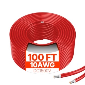 Cablu prelungitor pentru panou solar VEVOR 100FT cablu prelungitor solar 10AWG cablu fotovoltaic impermeabil IP67 de 6 mm2 pentru panouri solare pentr - Img 10