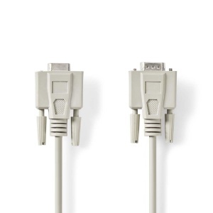 Cablu Seria NEDIS D-SUB 9-Pini 5 m Vernickelat PVC Elfenbein