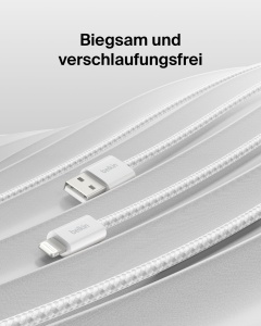 Cablu USB-A cu Lightning Belkin BoostCharge, 1,5 m, Alb, Cablu Rapid pentru iPhone - Img 4