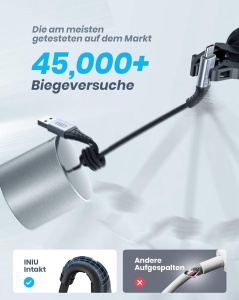 Cablu USB C INIU, 3.1A, 3 bucati (2m 2m 0.5m), Nylon, Rapid - Img 9