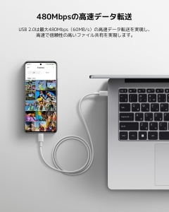 Cablu USB-C la USB-C Xiaomi 6A, 1m, impletit - Img 3