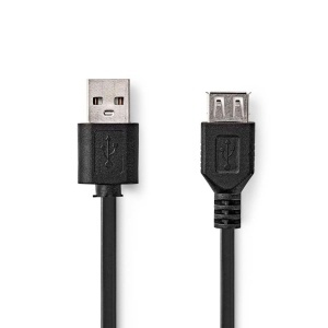 Cablu USB Nedis USB 2.0, 1m, Negru, Conector USB-A