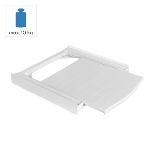 Cadru intermediar Xavax cu placa extensibila din plastic cadru de conectare pentru masina de spalat si uscator kit intermediar cu extragere ca raft pe - Img 5