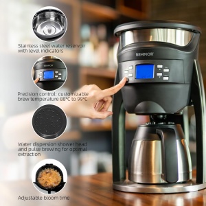Cafetiera cu filtru Behmor Brazen Plus, 8 cesti, temperatura reglabila, cana termica din inox - Img 4