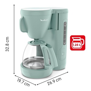 Cafetiera cu filtru Moulinex Morning FG2M1310, 1.25L, Permanent, Eucalipt - Img 2