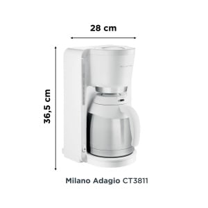 Cafetiera cu filtru Rowenta CT3811, 1.25L, 10-15 cesti, AlbInox - Img 2