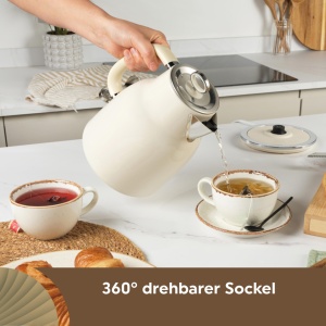 Cafetiera electrica Salter Retro, 1.7L, 3kW, crem - Img 3