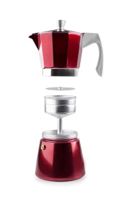 Cafetiera IBILI Evva Red 3 cesti 150 ml compatibila cu plite inductie - Img 4