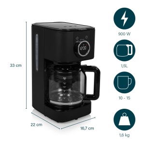 Cafetiera Princess Moments 246060 Negru WiFi Timer 15L 10-15 cesti - Img 3