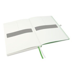 Caiet cu coperta tare Leitz Complete A4, 160 pagini, alb, hartie FSC - Img 9