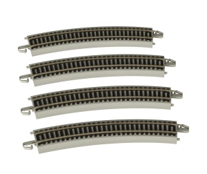 Cale ferata curba Bachmann E-Z Track 22 inch, Nickel-Silber, 4 bucati