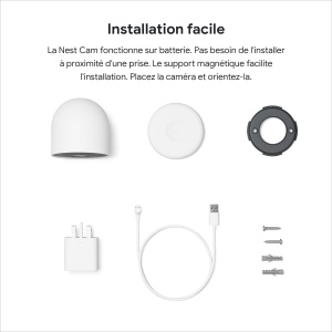 Camera de supraveghere Google Nest Cam G3AL9, 1080p, rezistenta la intemperii, alb, 2 buc - Img 3