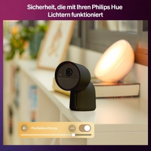 Camera de supraveghere Philips Hue Secure 2K, interiorexterior, neagra - Img 4