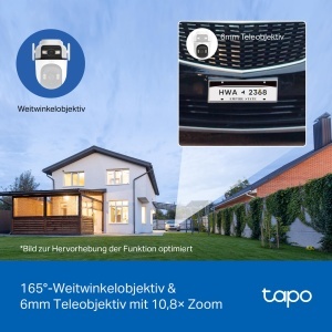Camera de supraveghere Tapo C545D, 2K, Dual-Obiectiv, 165 Unghi, IP66 - Img 5