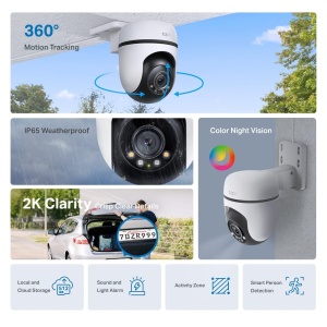 Camera de supraveghere TP-Link Tapo C510W 2K QHD Exterior 360deg cu vedere nocturna color - Img 4