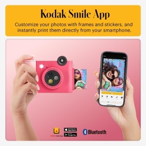 Camera digitala instantanee Kodak Smile cu Bluetooth, 10MP, roz - Img 4