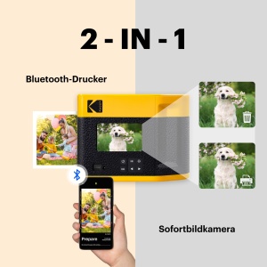 Camera instant Kodak Mini Shot 4 ERA Black 4x4 Performanta rapida si usor de utilizat - Img 3