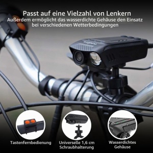 Camera pentru bicicleta Nedis 1080p, 2 MP, 600 lm, negru - Img 4