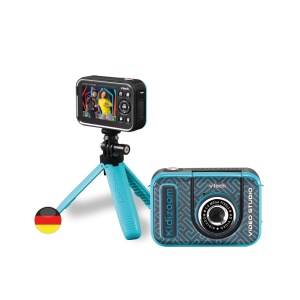Camera video VTech Kidizoom Video Studio HD, culoare albastra, cu greenscreen