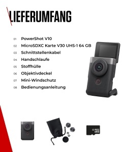 Camera Vlogging Canon PowerShot V10, 4K, Compacta, Argintie - Img 7