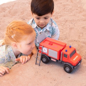 Camion de pompieri Mercedes-Benz Unimog 124 cu piese mobile pentru copii - Img 2