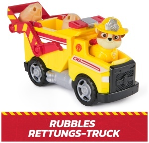 Camion de salvare PAW Patrol Rubble cu figura, 18 cm, cu functie de incarcare - Img 3