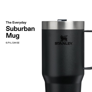 Cana de calatorie STANLEY 1913 Suburban 0.7L - Negru - Vakuum izolata - Img 3