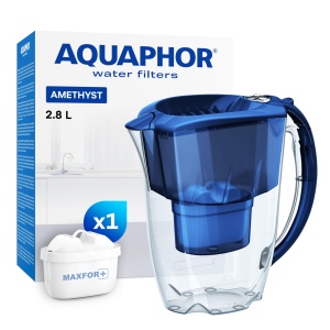 Cana filtranta AQUAPHOR Amethyst, 2,8 L, Kobaltblau, cu cartus MAXFOR
