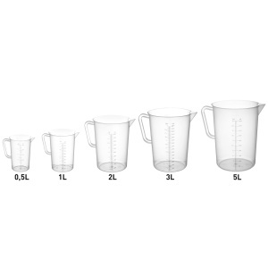 Cana gradata HENDI 5L transparenta cu maner ergonomic din polipropilena - Img 2