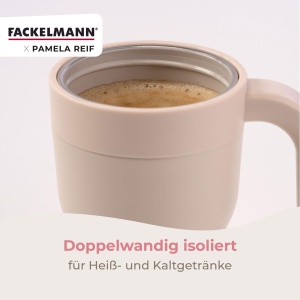 Cana izotermica Fackelmann x Pamela Reif 420 ml, inox, pastell beige - Img 4
