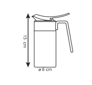 Cana pentru lapte Tescoma Club 225 ml din inox si sticla cu capac - Img 2