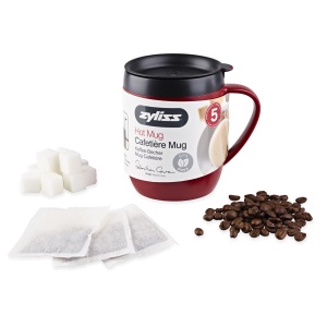Cana termica Zyliss E990002, izolata, rosie, cu filtru pentru cafea macinata - Img 4