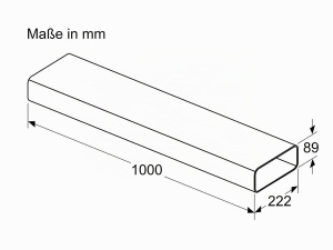 Canal de ventilatie Siemens HZ9VDSM2, lungime 1000mm, design drept - Img 2