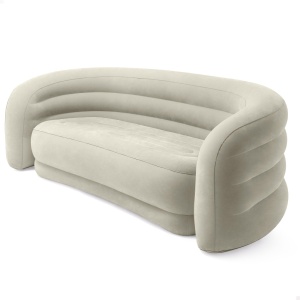 Canapea Curba Intex 66571NP, 229 x 109 x 81 cm, Oliv-Bej