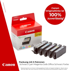 Canon Ink Multipack - PGI-580/CLI-581 Cartuse de cerneala originale pentru imprimanta Pachet de 5 (1 x negru, 1 x cyan, 1 x Magenta, 1 x galben si 1 x negru) - Compatibil cu imprimantele Canon PIXMA - Img 2