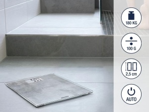 Cantar de baie digital Soehnle Style Sense Compact 300, capacitate 180 kg, design beton - Img 3