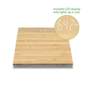 Cantar de baie medisana PS 440 din bambus, capacitate 180 kg, display LED invizibil - Img 4