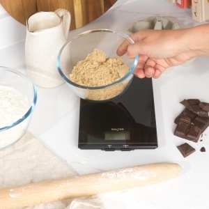 Cantar de bucatarie electronic Salter Glass, capacitate 5 kg, negru, functie Tara - Img 3