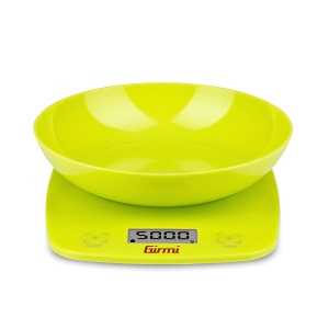 Cantar de bucatarie Girmi PS0103 5 kg functie TARA cu bol Verde - Img 3
