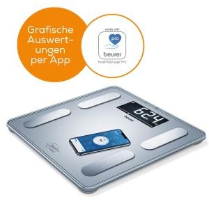 Cantar diagnostic Beurer BF 405 analiza corporala precisa display XL iluminat capacitate 200 kg - Img 3