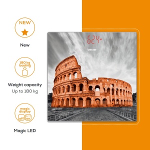 Cantar digital Beurer GS 215, capacitate 180 kg, display LED Magic, sticla securizata - Img 5