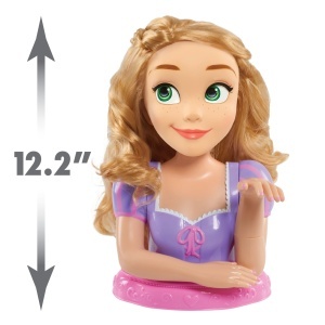 Cap de coafura Disney Princess Rapunzel, 30.5 cm, 13 accesorii, jucarie pentru copii - Img 5
