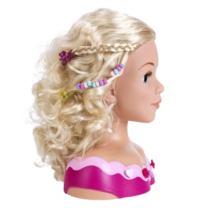 Cap de coafura Theo Klein 5392 Emma cu set cosmetice, par lavabil, 27 cm - Img 8