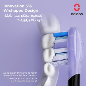 Cap de perie de schimb Oclean Ultra White, 2 bucati, cu tehnologie FlexFit, negru - Img 4