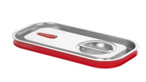 Capac Hendi Gastronorm GN13 din otel inoxidabil cu margine din silicon si valva de vid 325x176 mm