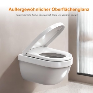 Capac WC D-Form GRIFEMA Premium, Duroplast, Antibacterian, Softclose - Img 8