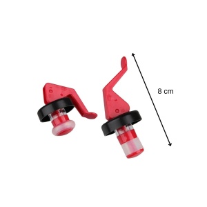 Capace pentru sticle Fackelmann 49569, 2 unitati, plastic, rosunegru - Img 3