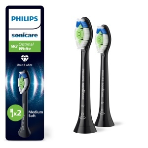 Capete de periuta Philips Sonicare W2 Optimal White HX606288 Negru Pachet 2 buc