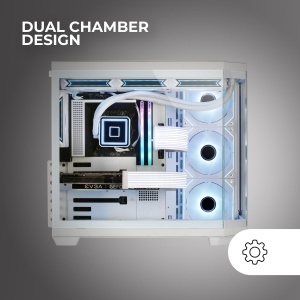 Carcasa Gaming Mars Gaming MC-3TCORE, Alb, Cu Geam Triplu, Suport Racire - Img 3